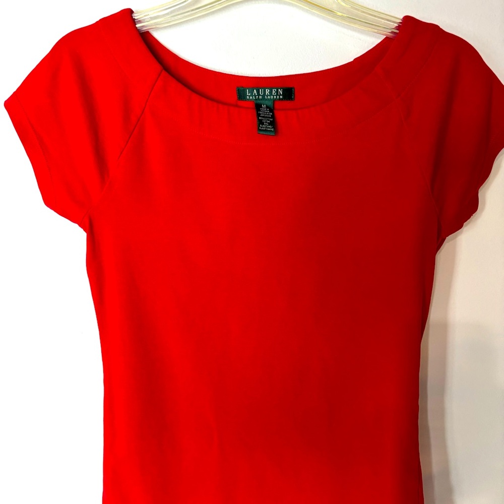 Ralph Lauren cap sleeve red T-shirt